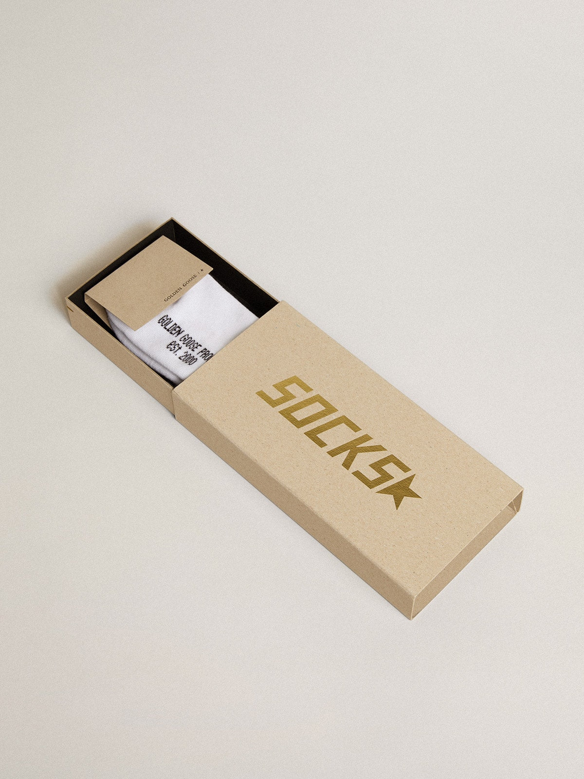 Cotton socks with distressed finishes, knee-high effect| Golden Goose
