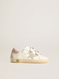 Young Old School in leather with gray suede star and old rose heel tab| Golden Goose