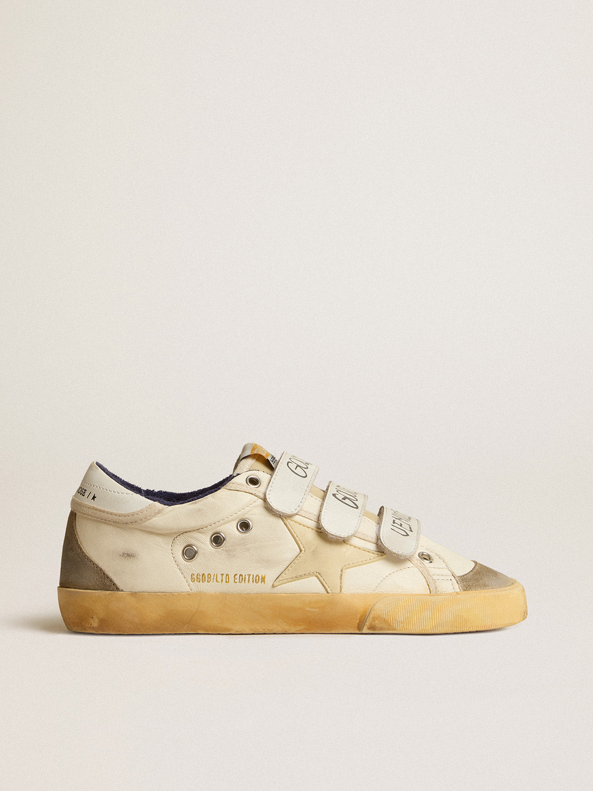 Men's Old School LAB in nappa with rubber star and suede inserts| Golden Goose