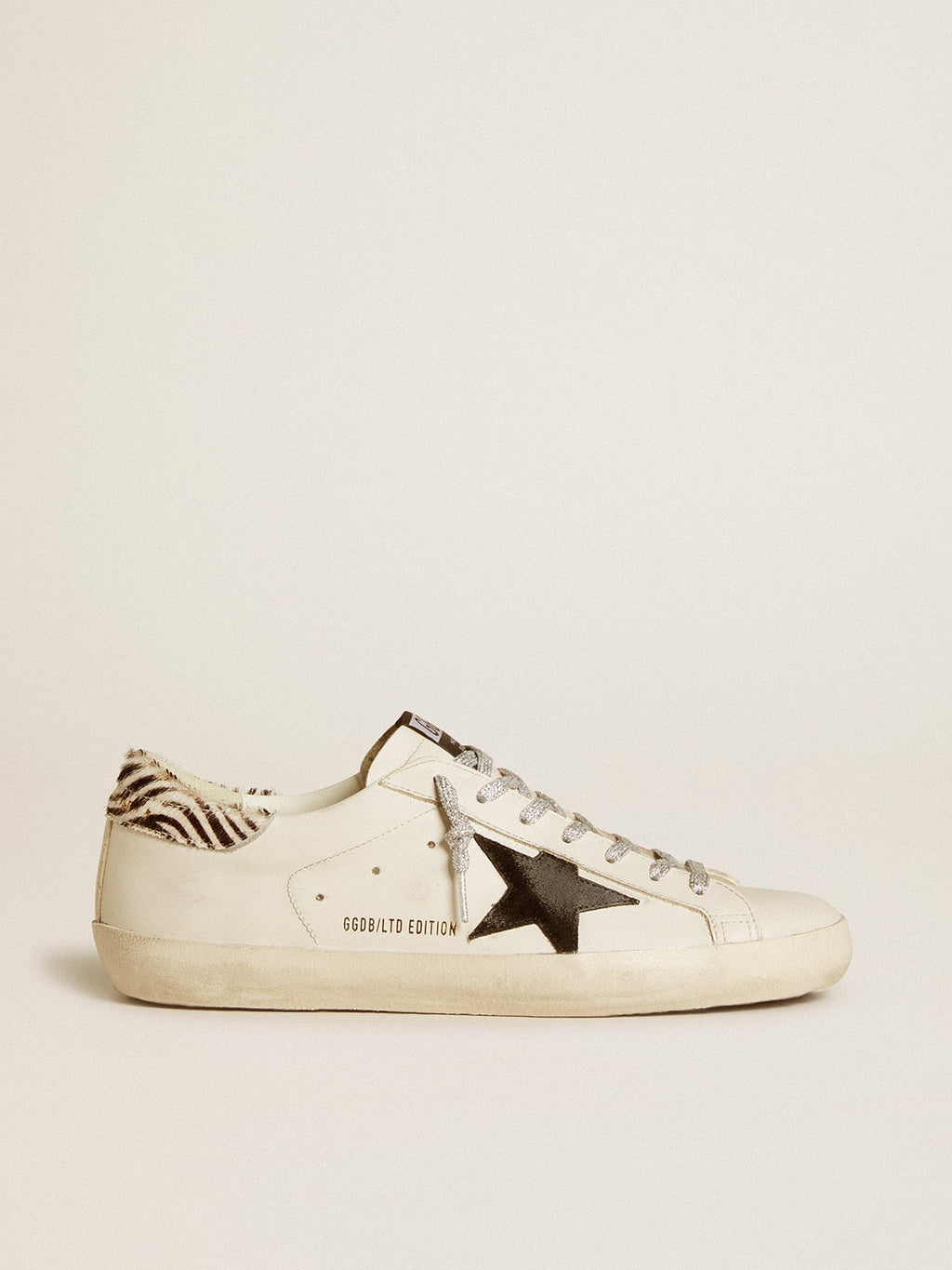 Men's Super-Star LTD with suede star and pony skin heel tab| Golden Goose