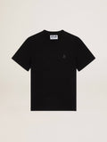 Black Star Collection T-shirt with tone-on-tone star on the front| Golden Goose