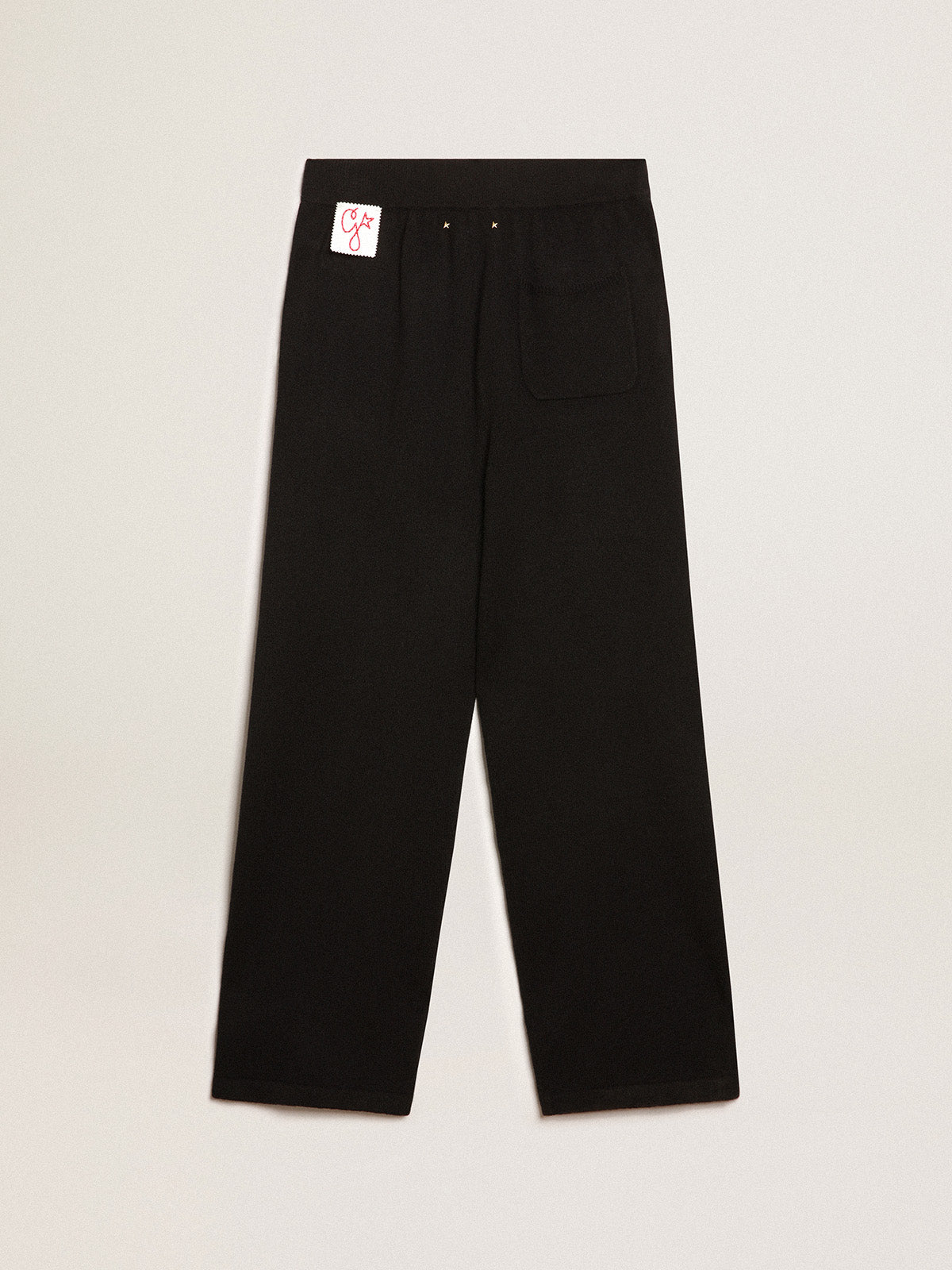 Men's black cashmere blend joggers| Golden Goose