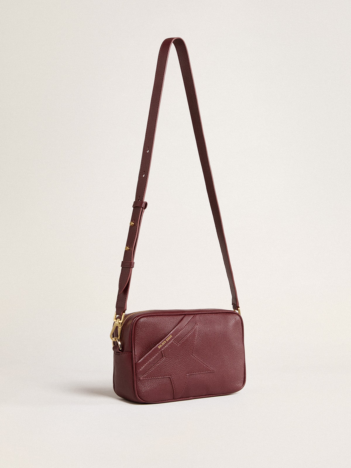 Star Bag in wine-red leather with tone-on-tone star| Golden Goose