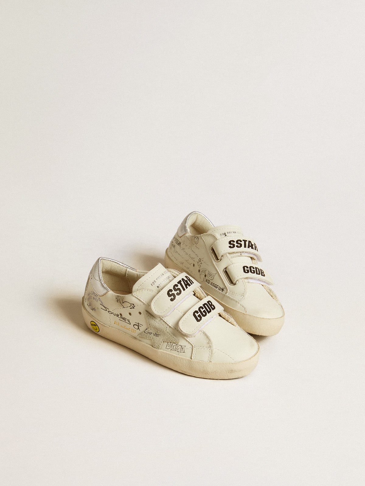 Old School Young with suede star and metallic leather heel tab| Golden Goose