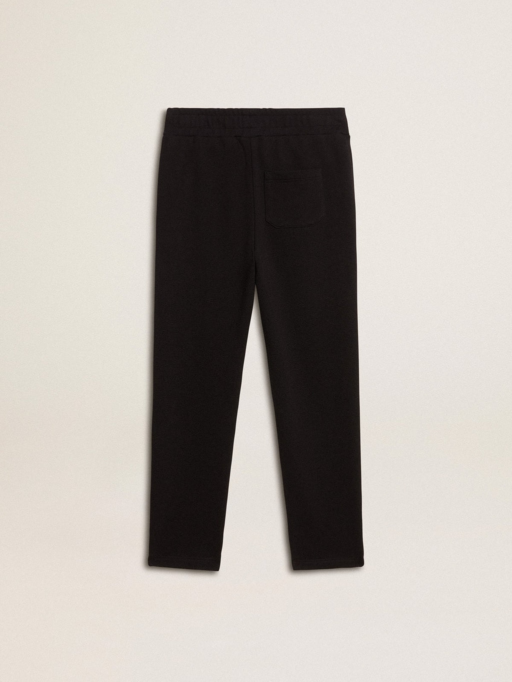 Boys' black joggers with white stars| Golden Goose