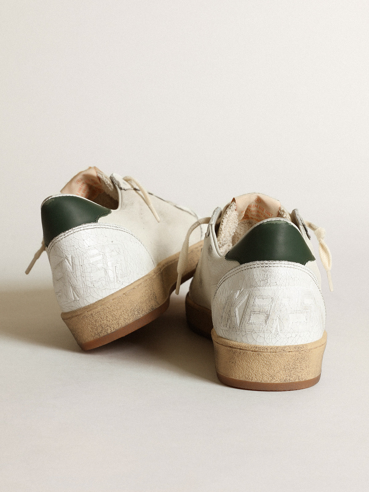Men's Ball Star in white nappa with dove gray suede star| Golden Goose