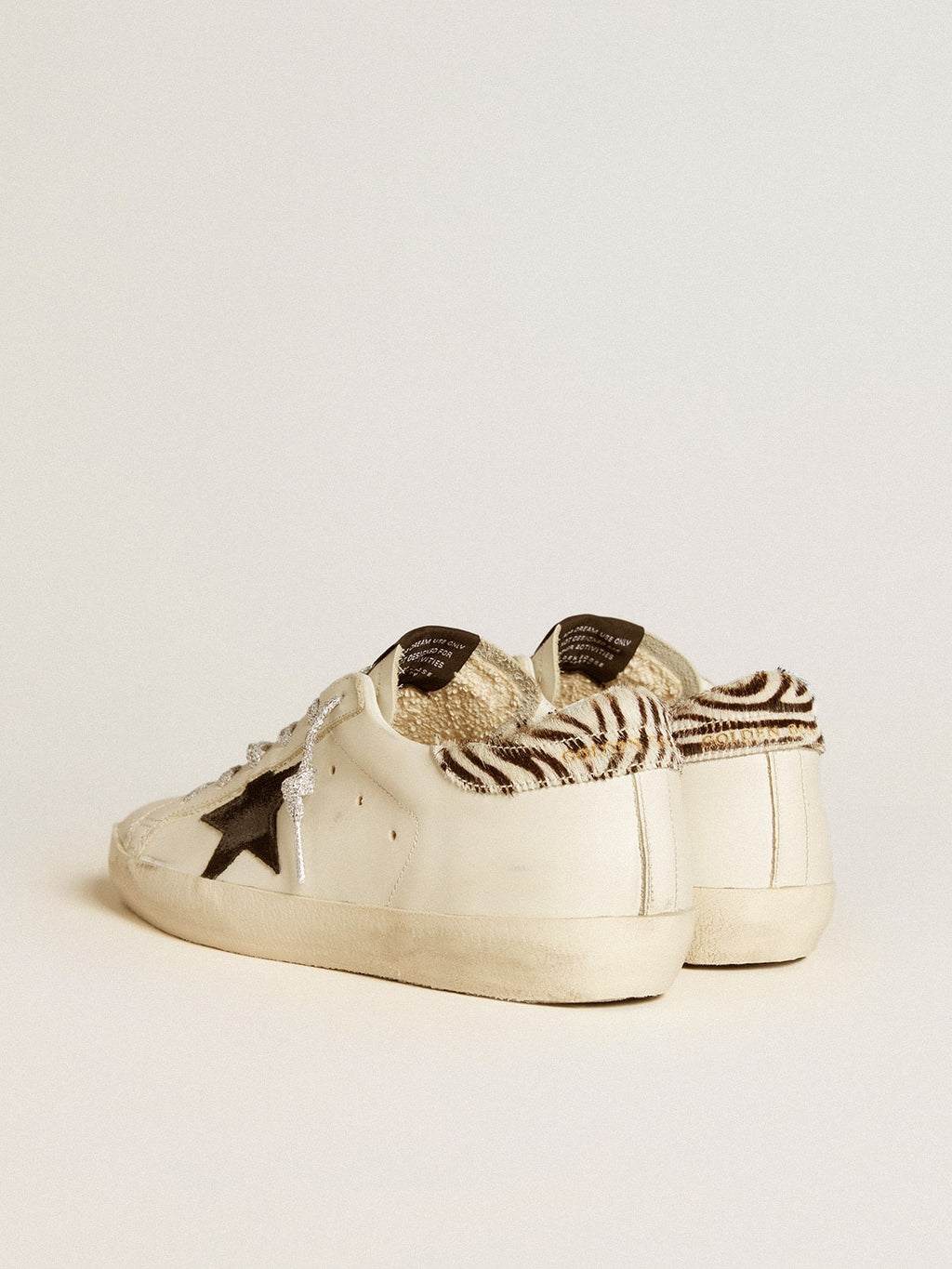 Women's Super-Star with suede star and in pony skin heel tab| Golden Goose