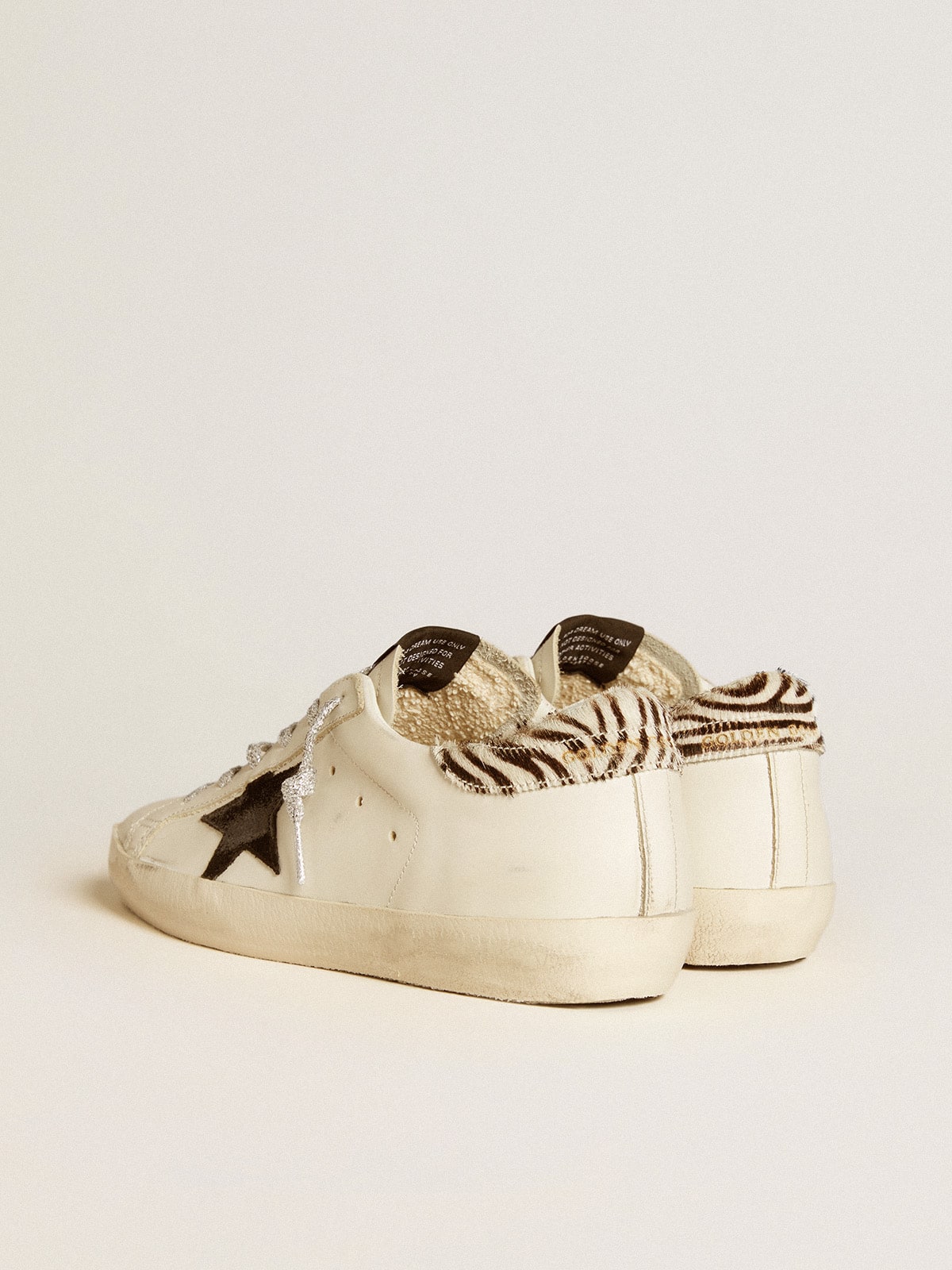 Women's Super-Star with suede star and in pony skin heel tab| Golden Goose