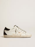Super-Star with gold star and black glitter heel tab| Golden Goose