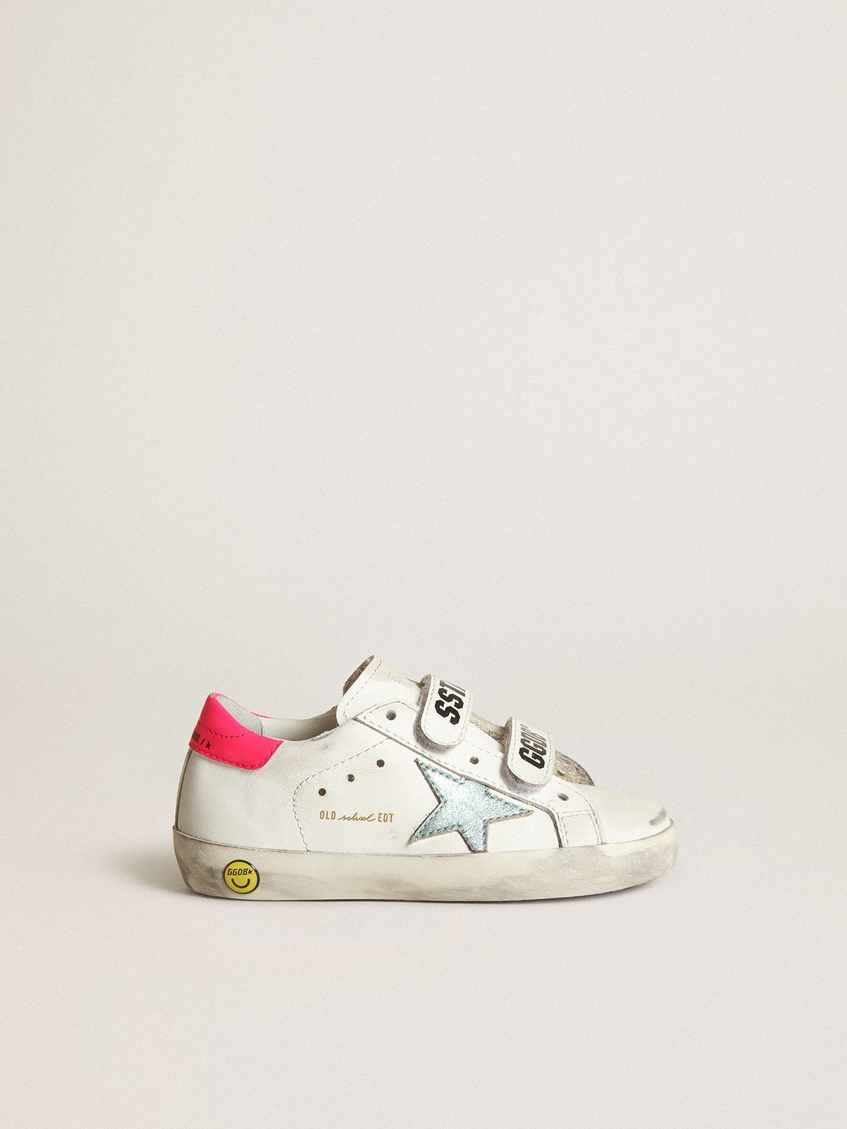 Junior Old School with aquamarine laminated leather star| Golden Goose