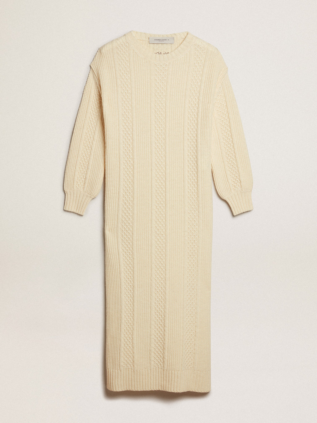 Wool dress with embroidery on the back| Golden Goose