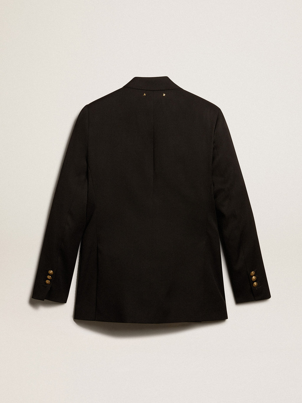 Women's black double-breasted blazer| Golden Goose