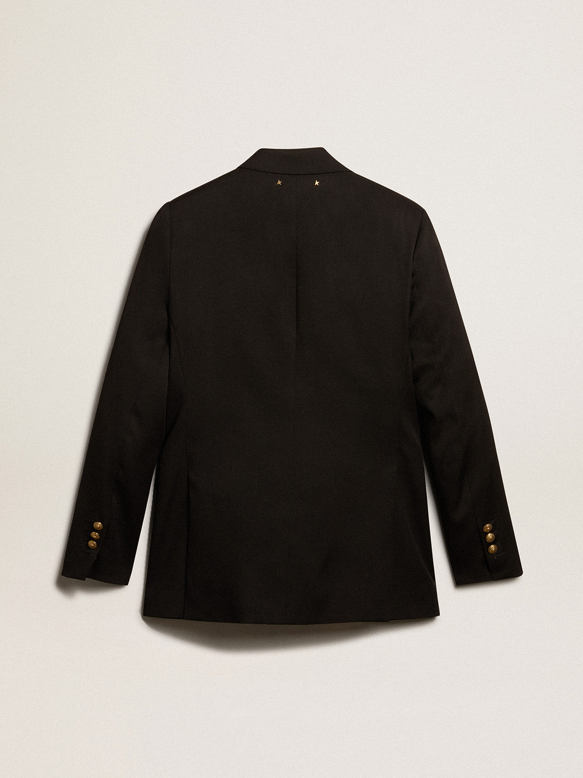 Women's black double-breasted blazer| Golden Goose