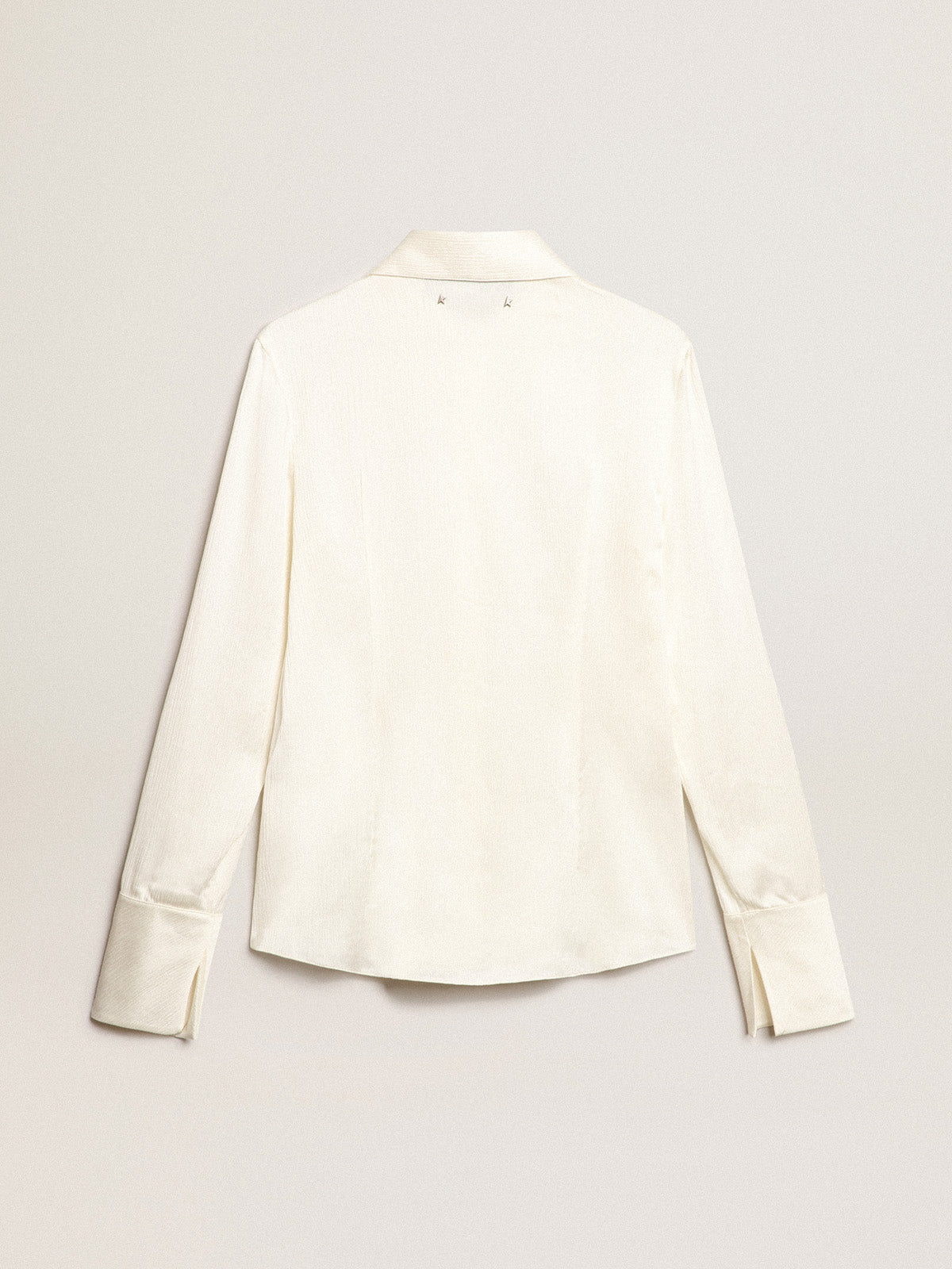 Parchment-colored slim-fit shirt| Golden Goose