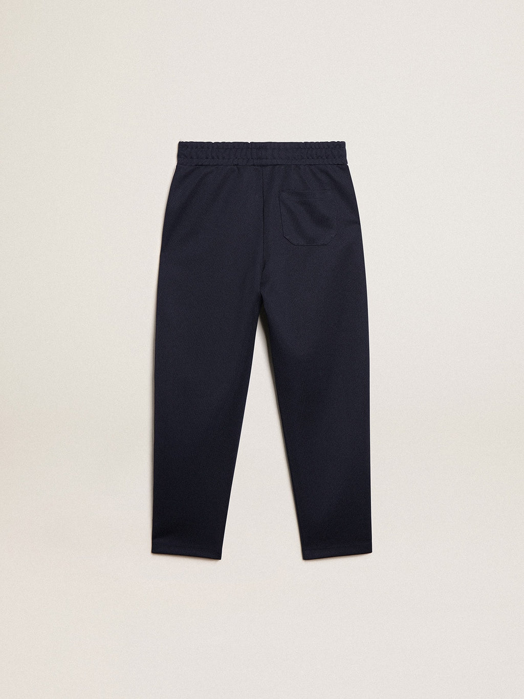 Dark blue joggers with white strip and contrasting stars| Golden Goose