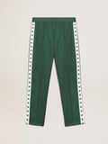 Men's bright green joggers| Golden Goose