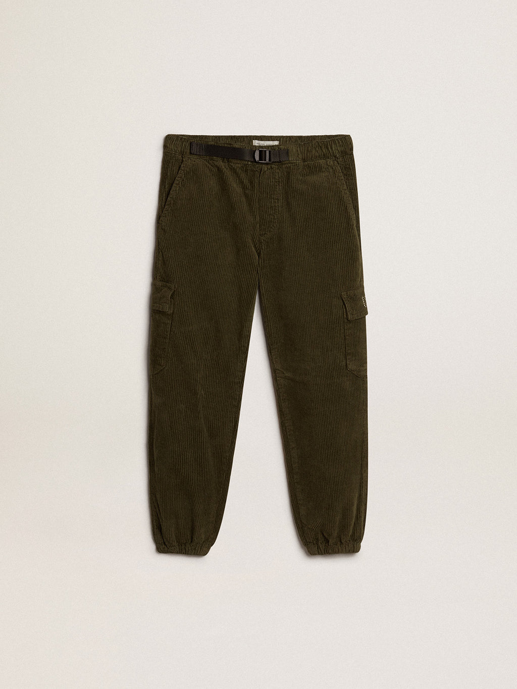 Dark green cotton cargo pants| Golden Goose
