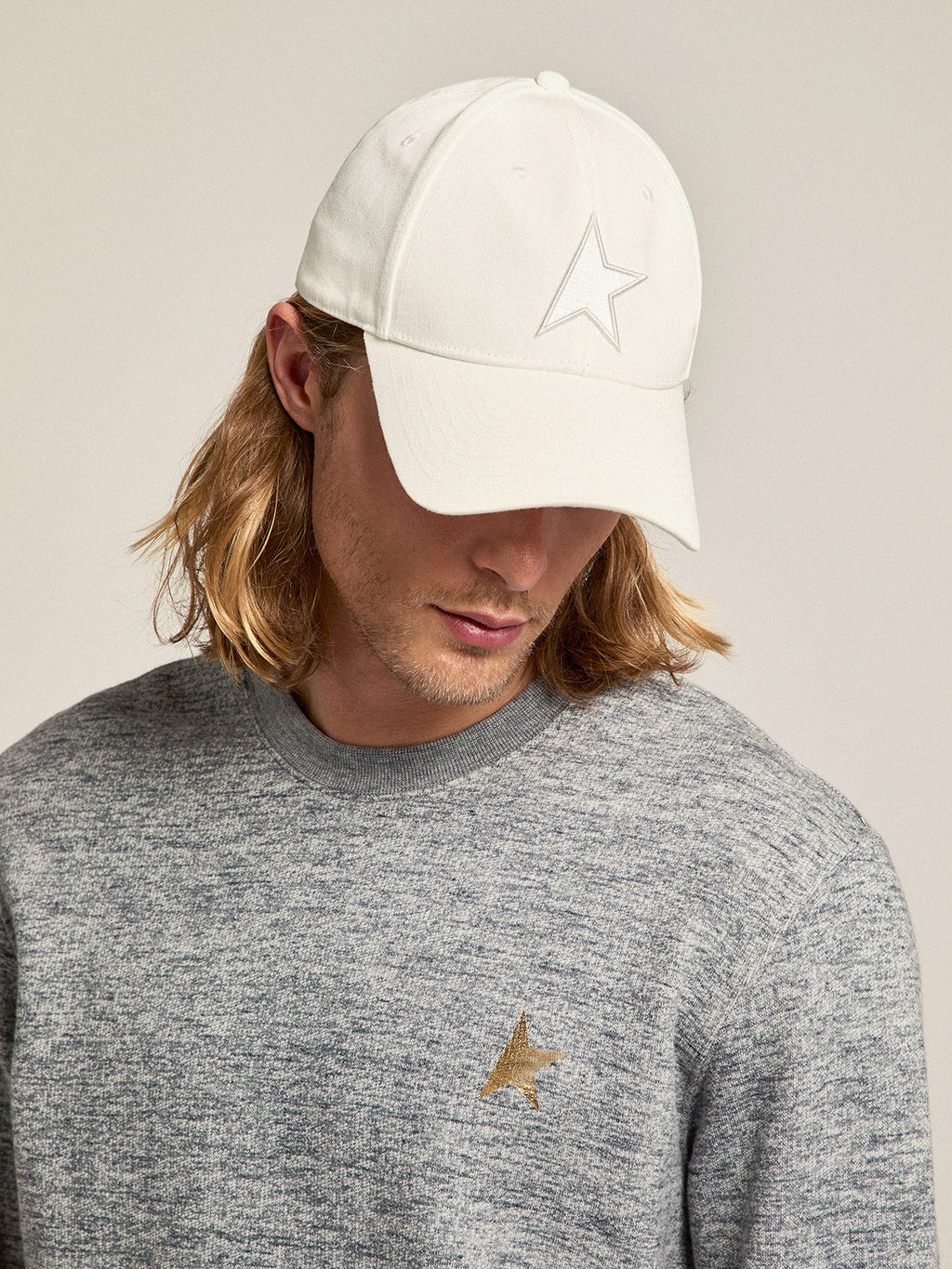 White baseball cap with star| Golden Goose