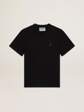Black Star Collection T-shirt with tone-on-tone star on the front| Golden Goose
