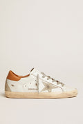 Men's Super-Star sneakers with suede star and brown heel tab| Golden Goose