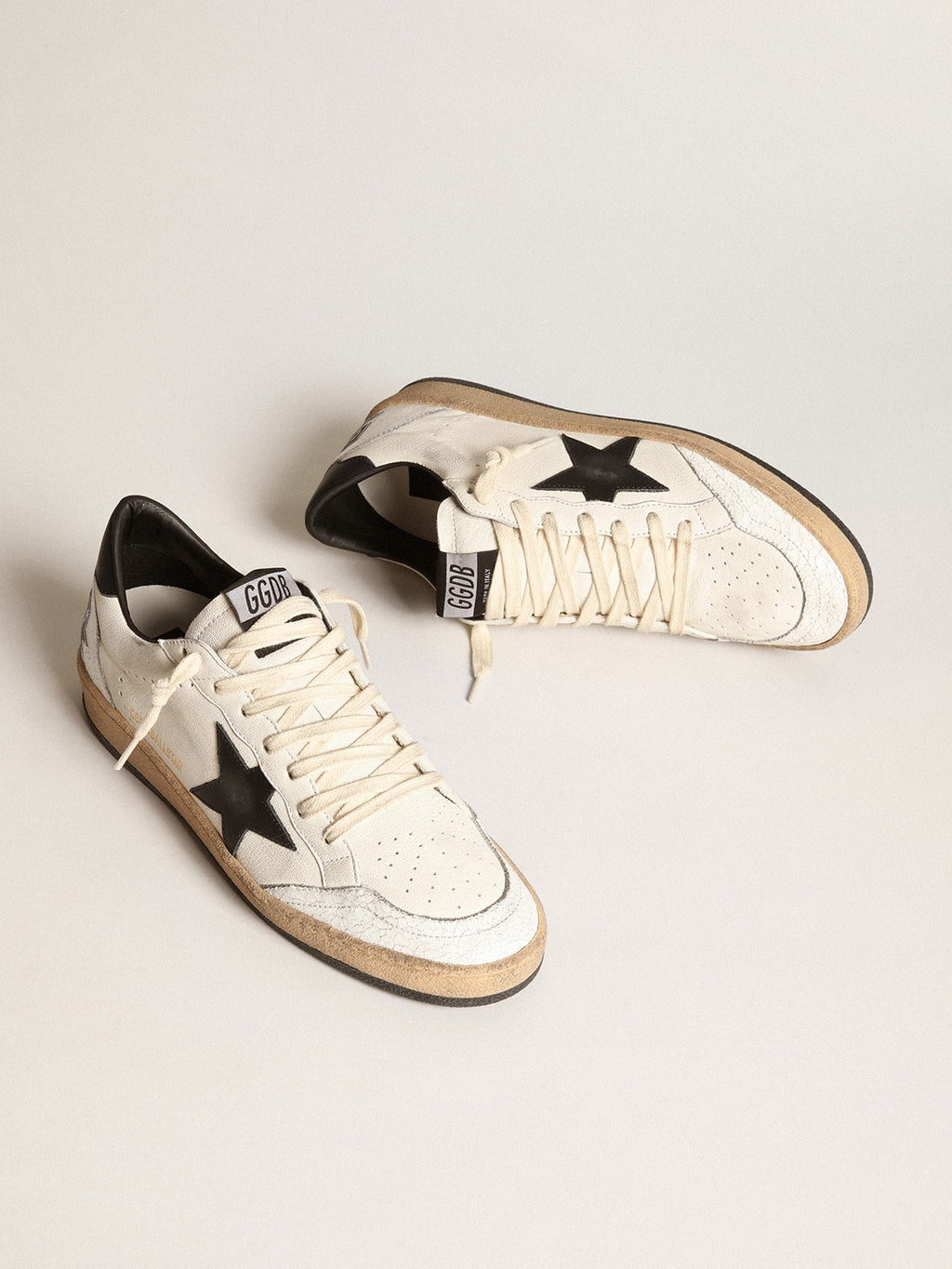 Men's Ball Star in white nappa with black star| Golden Goose