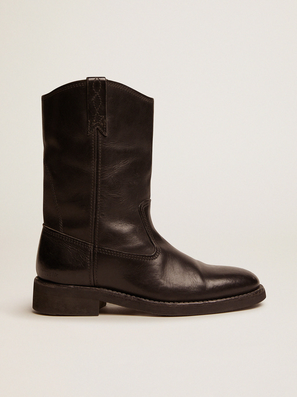 Biker boots in black leather| Golden Goose