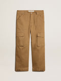 Beige khaki cargo pants| Golden Goose