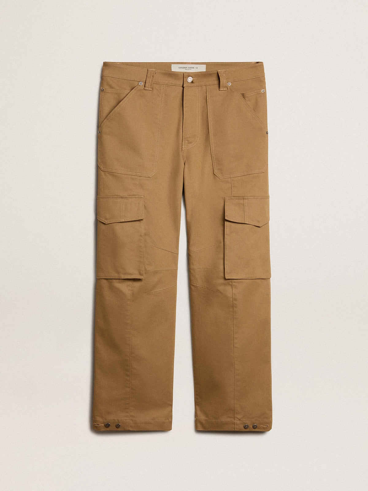 Beige khaki cargo pants| Golden Goose