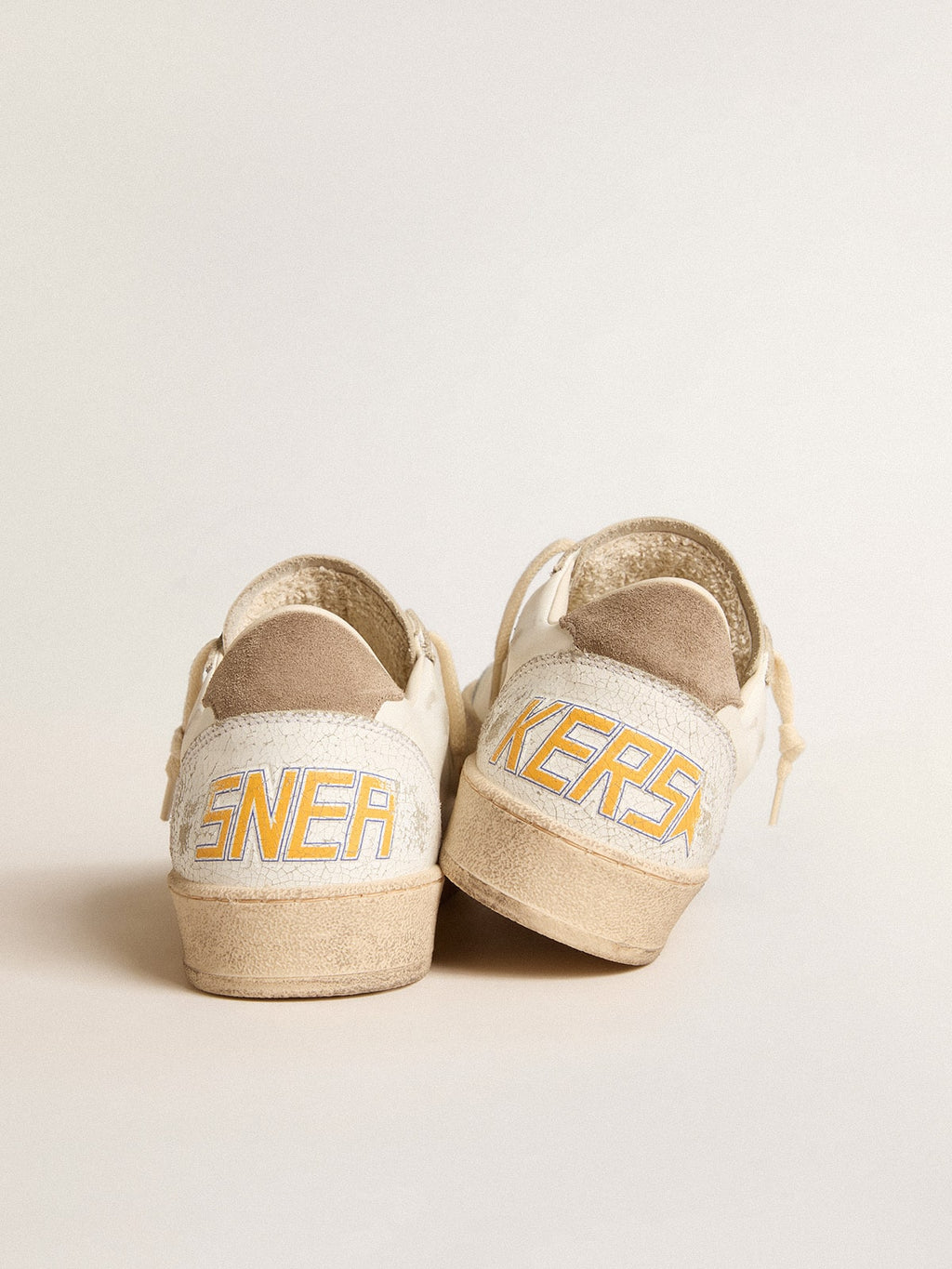 Ball Star with blue glitter star and dove-gray suede heel tab| Golden Goose