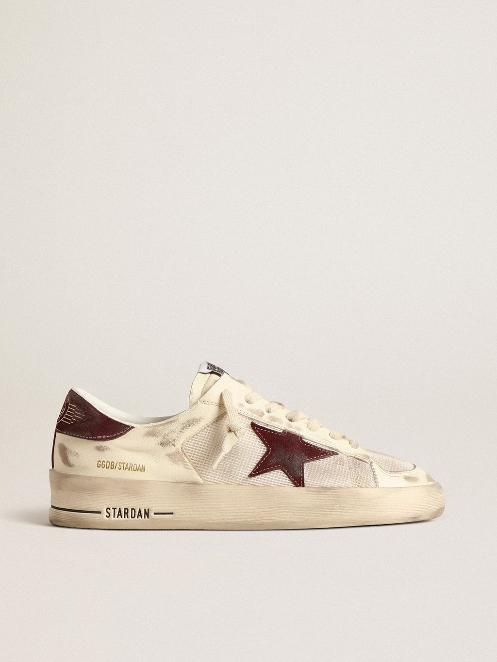 Stardan in nappa and mesh with wine-red suede star and heel tab| Golden Goose