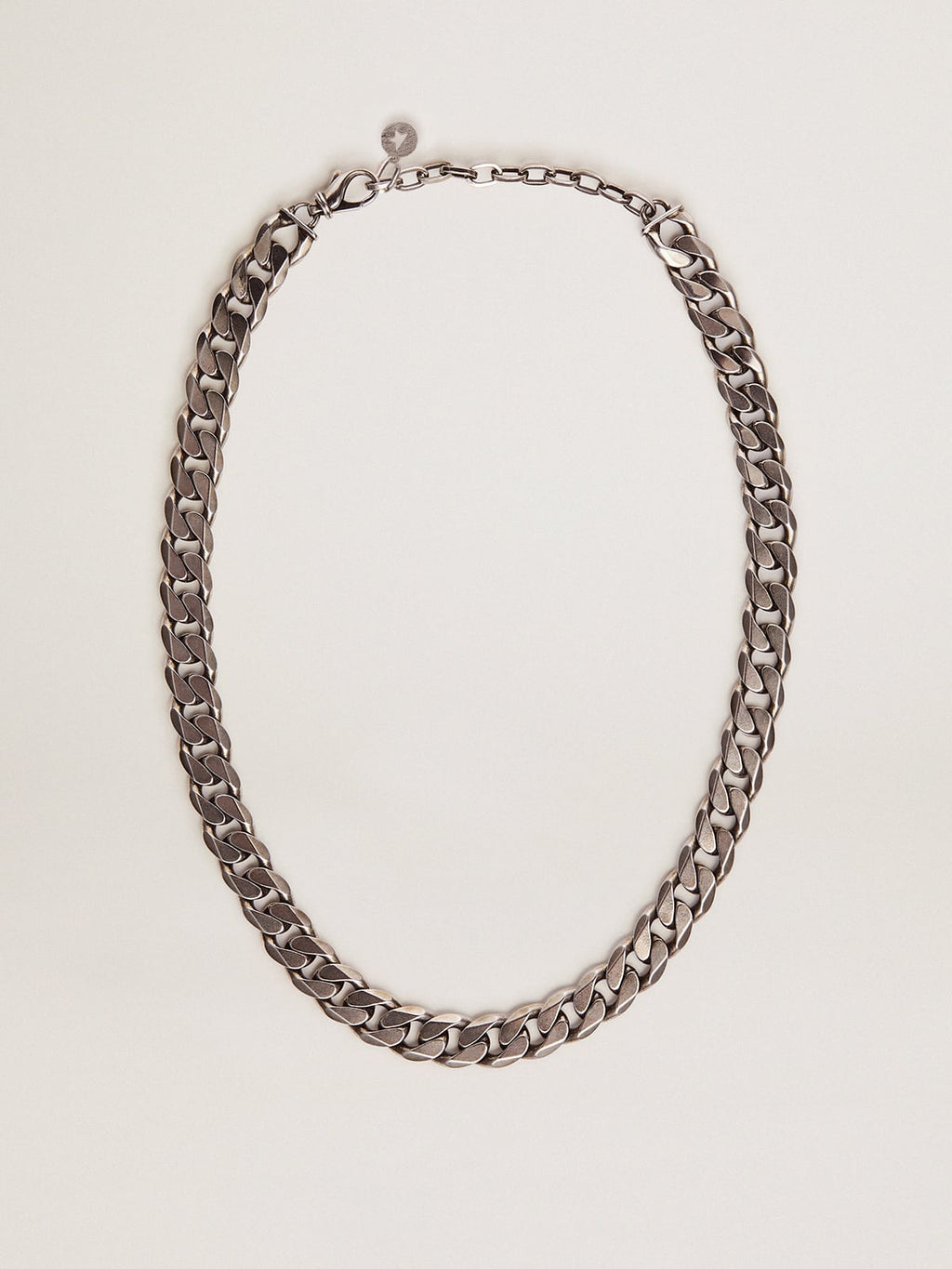 Men's antique silver-colored chain necklace| Golden Goose
