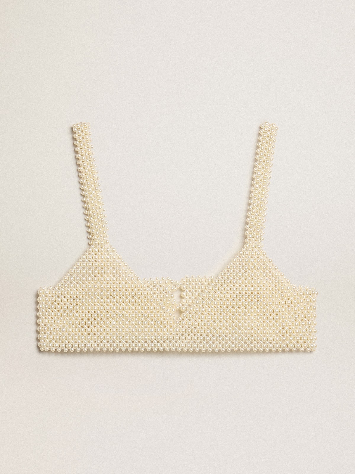 Women's string of pearls top| Golden Goose