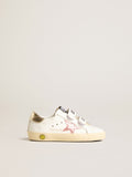 Junior Old School with metallic peach leather star| Golden Goose