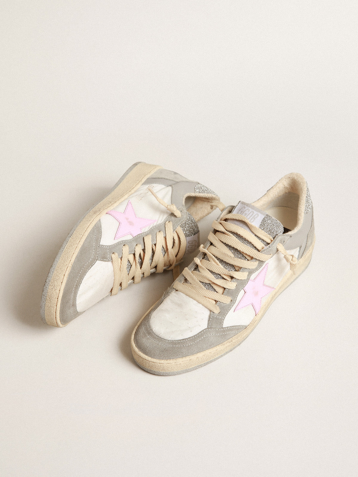 Ball Star LTD with Swarovski crystal inserts and pink star| Golden Goose