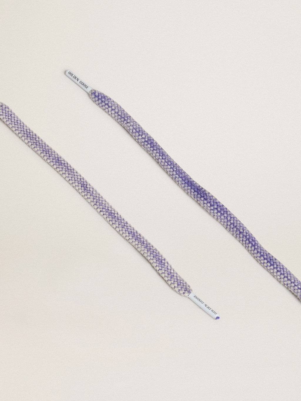 Worn-purple cotton laces with logoed aglet| Golden Goose