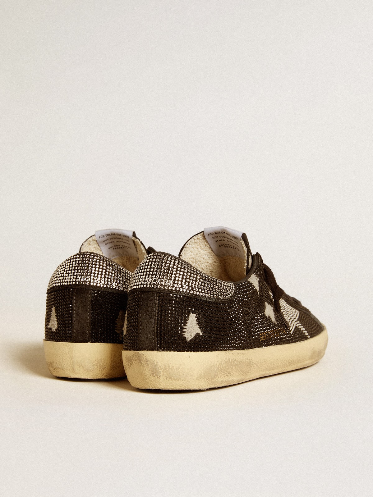 Men's Super-Star in suede and Swarovski crystals with silver star| Golden Goose