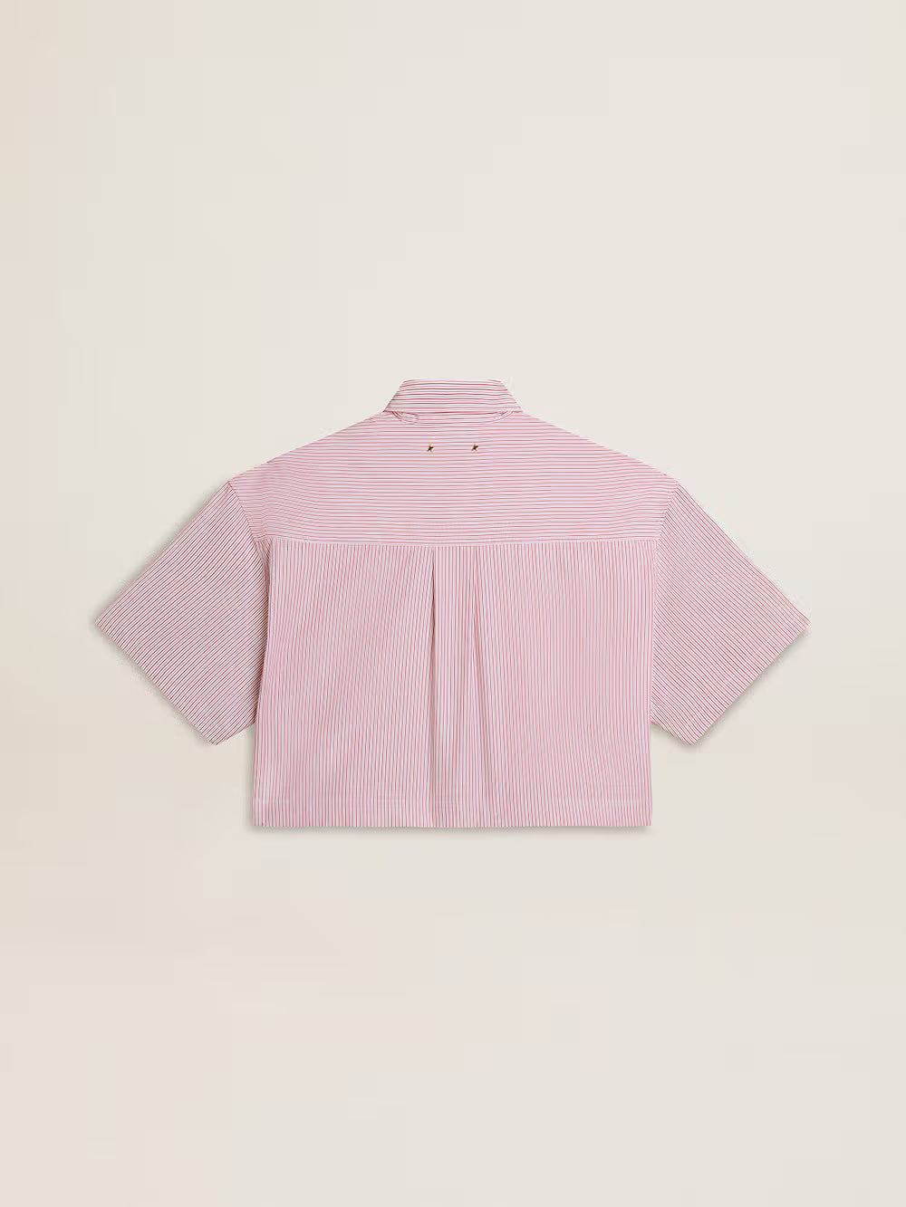 Women's cropped shirt in striped cotton poplin| Golden Goose