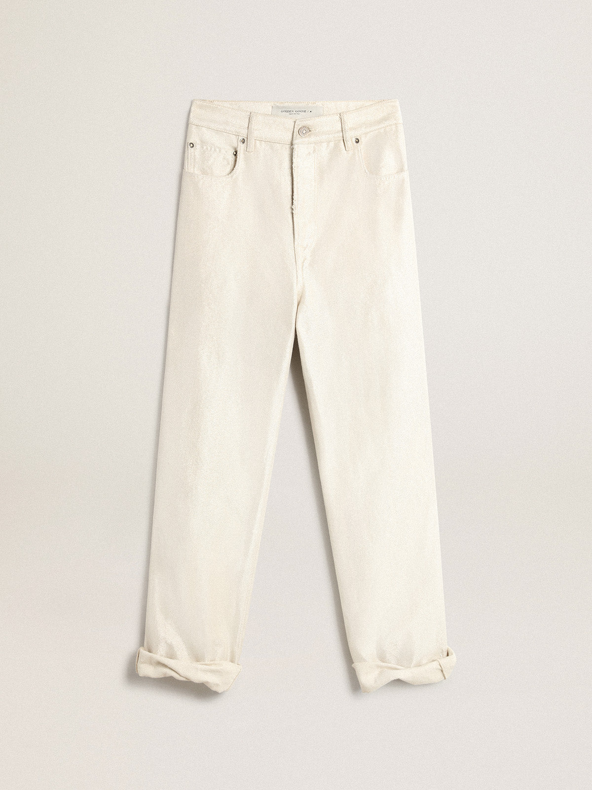 Golden white denim pants| Golden Goose