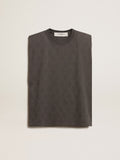 Anthracite gray sleeveless T-shirt| Golden Goose