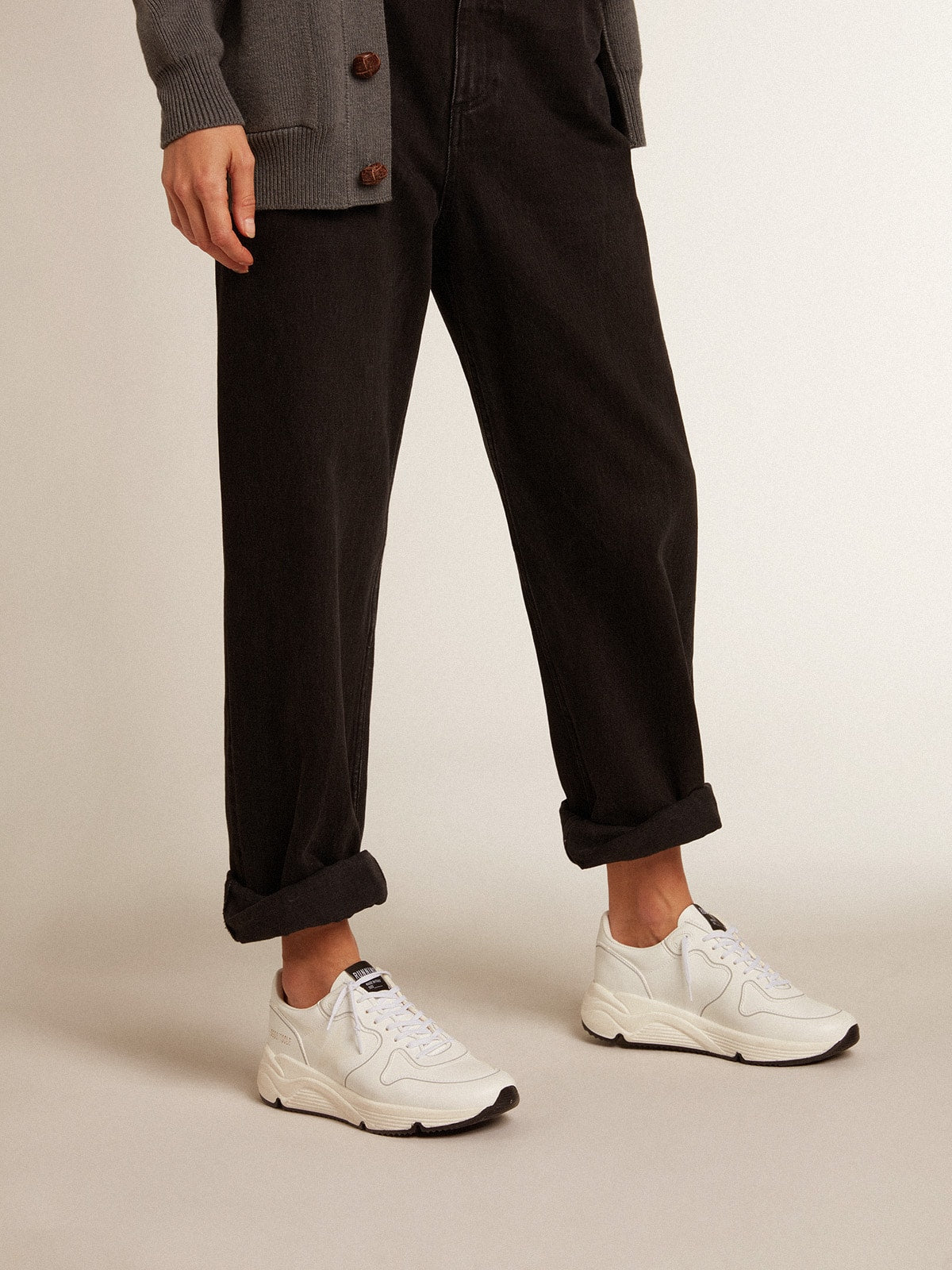 Women's bio-based Running Sole with white star and heel tab| Golden Goose