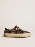 Men's Space-Star in leopard print pony skin with black star and heel| Golden Goose