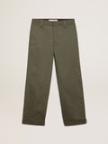 Military-green Golden Collection chinos| Golden Goose