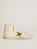 Francy Penstar in nappa with black suede star and cotton heel tab| Golden Goose