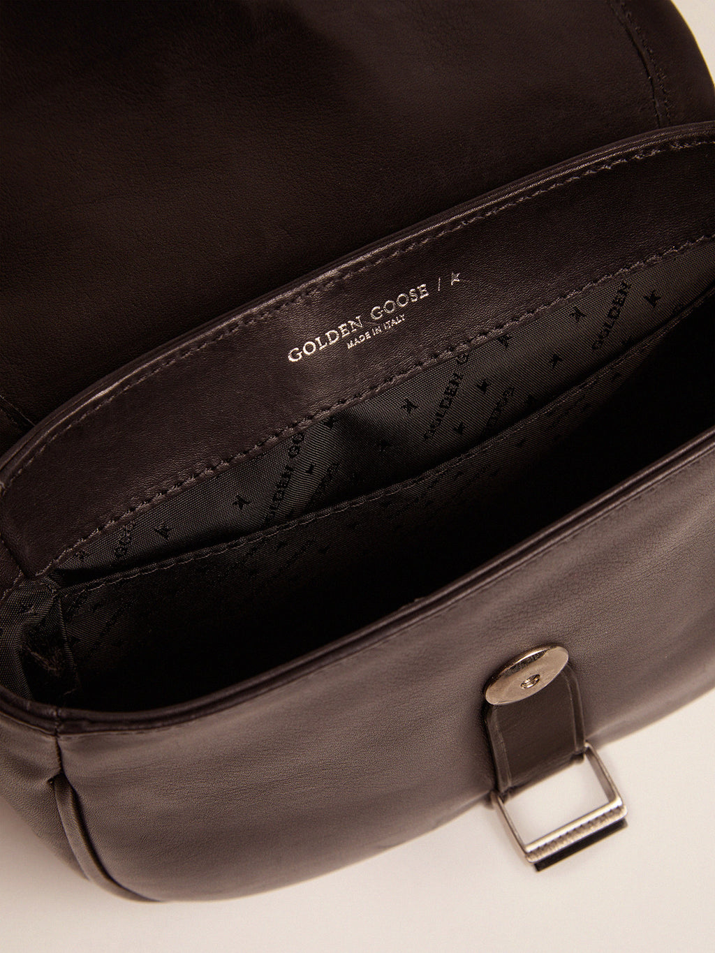 Women's small Rodeo Bag in black leather| Golden Goose