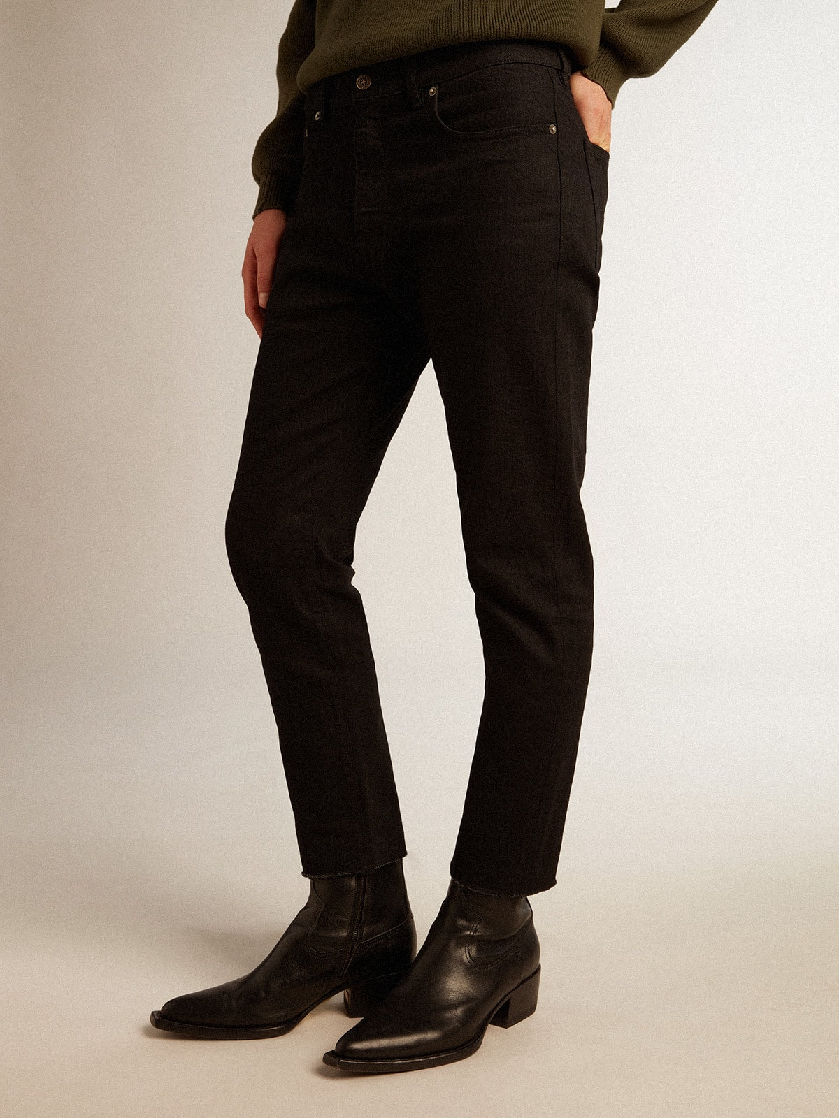 Men's black skinny jeans| Golden Goose