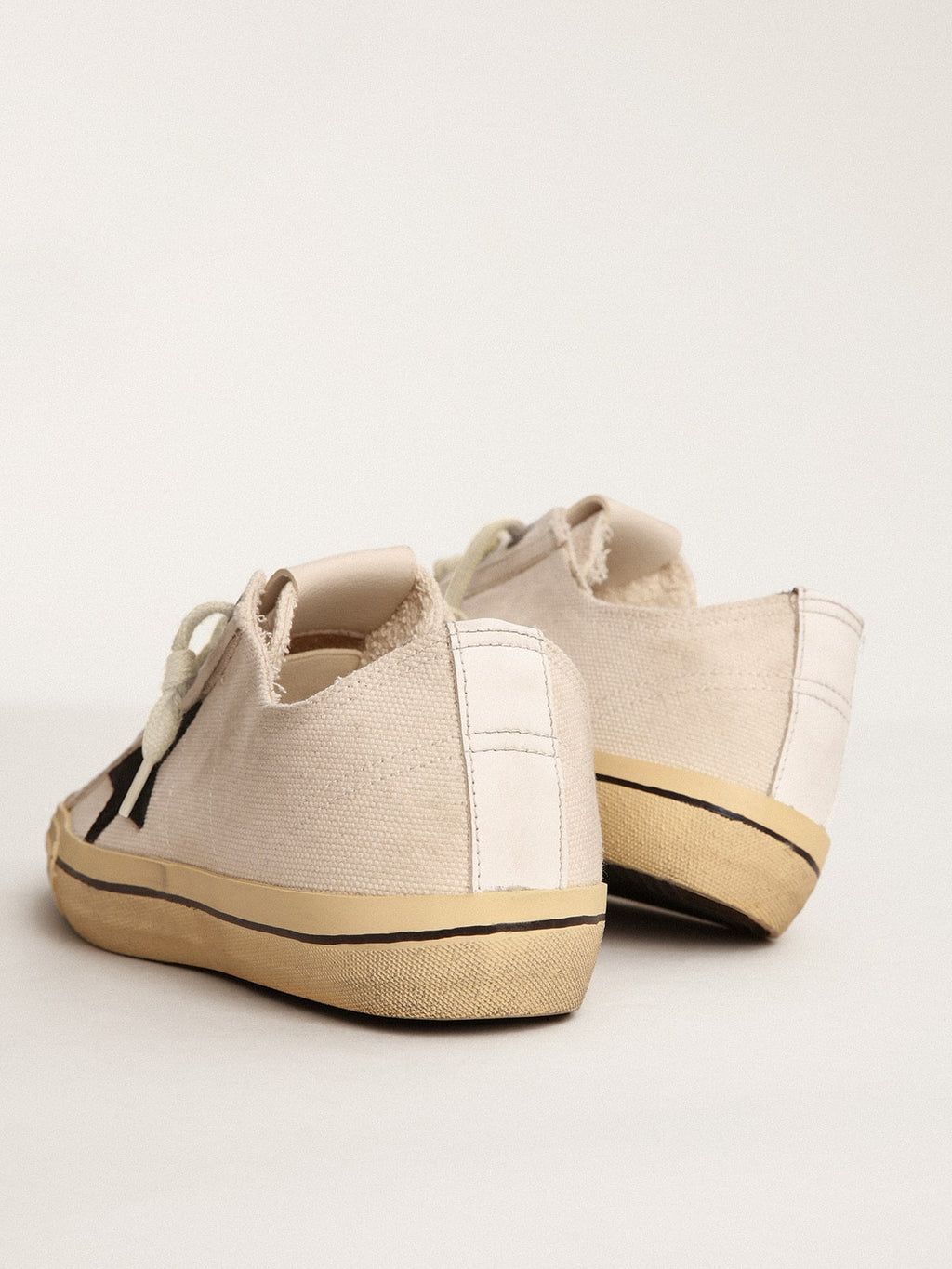 Men's V-Star LTD with black suede star and embroidered lettering| Golden Goose