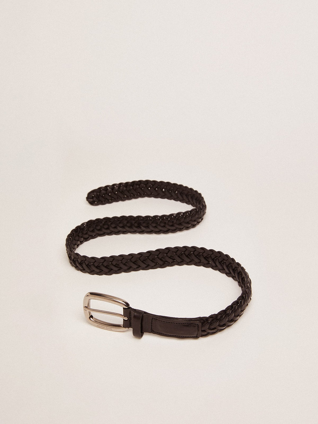 Women's black leather belt| Golden Goose