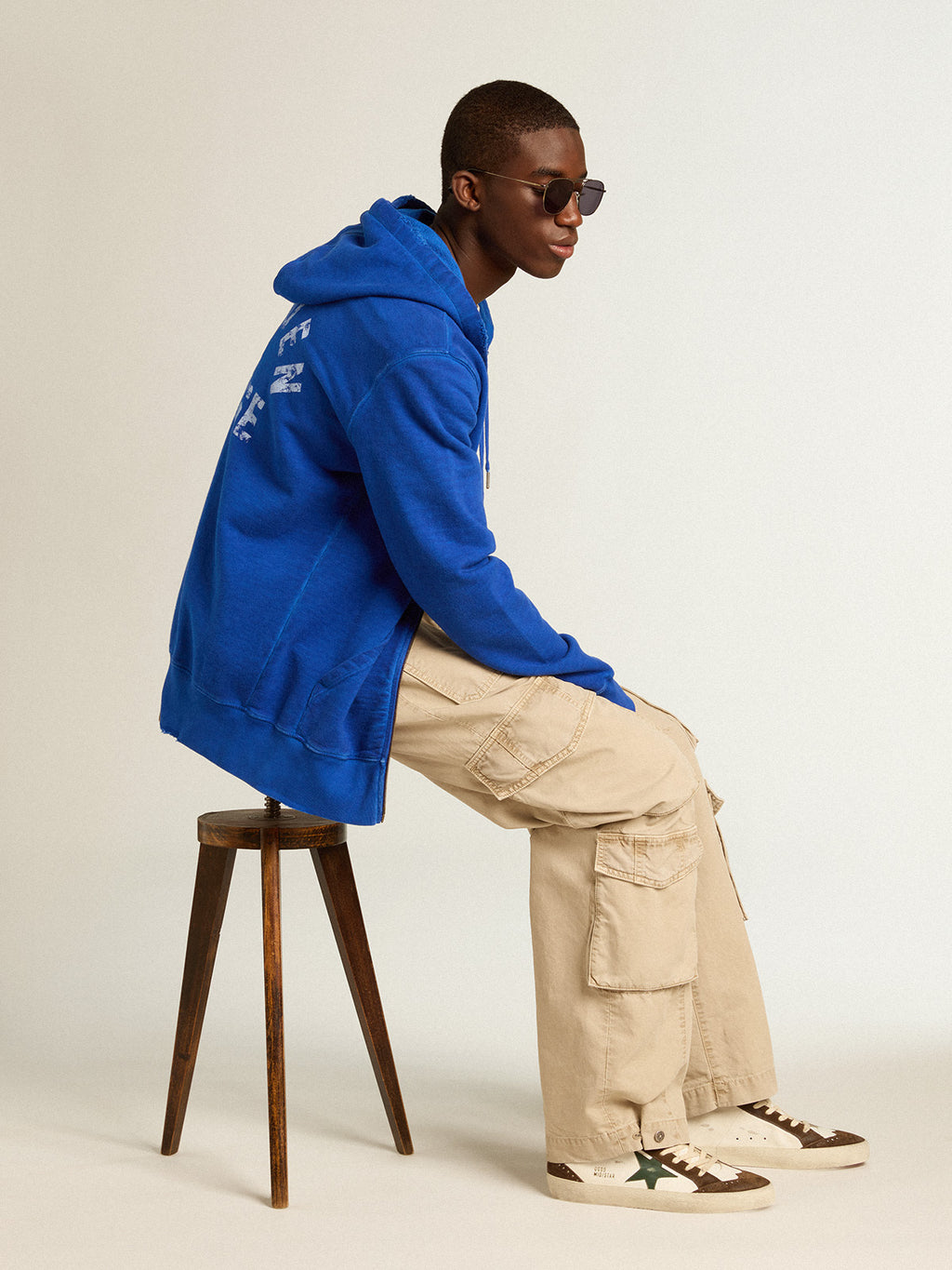 Mid Star with green leather star and blue leather flash| Golden Goose