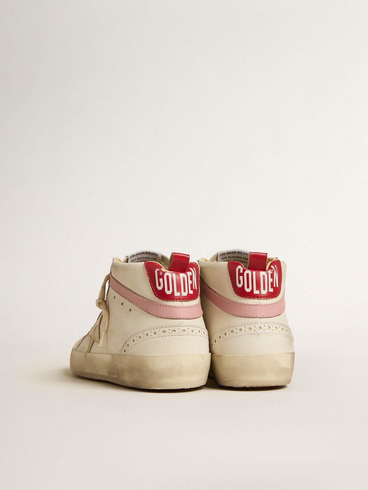 Bio-based Mid Star LTD with gold leather star and pink flash| Golden Goose