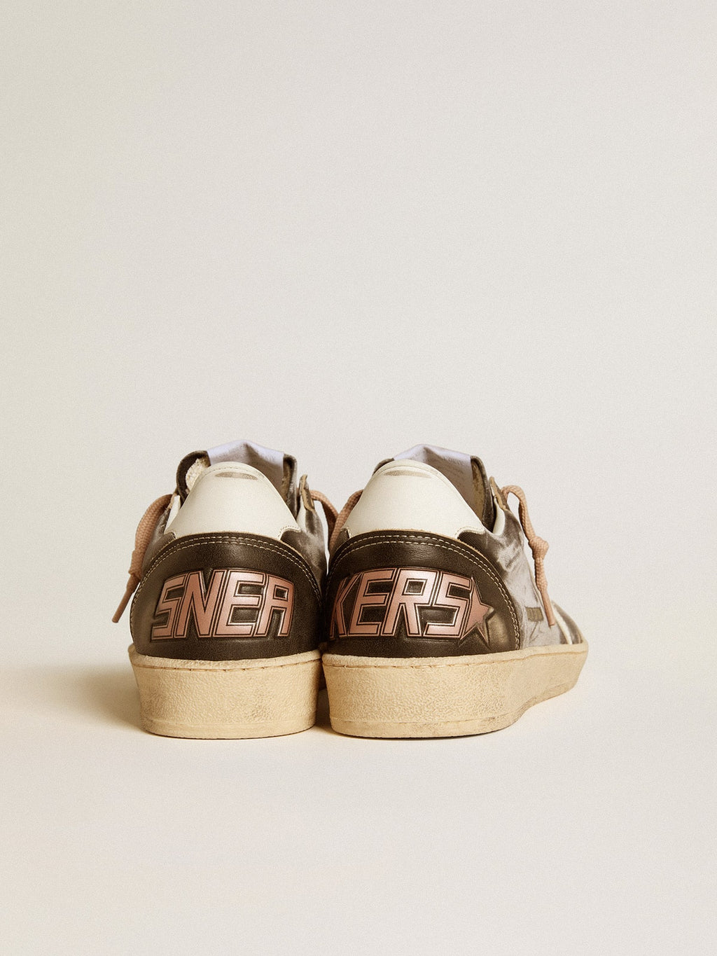 Ball Star LTD in black velvet with white leather star and heel tab| Golden Goose